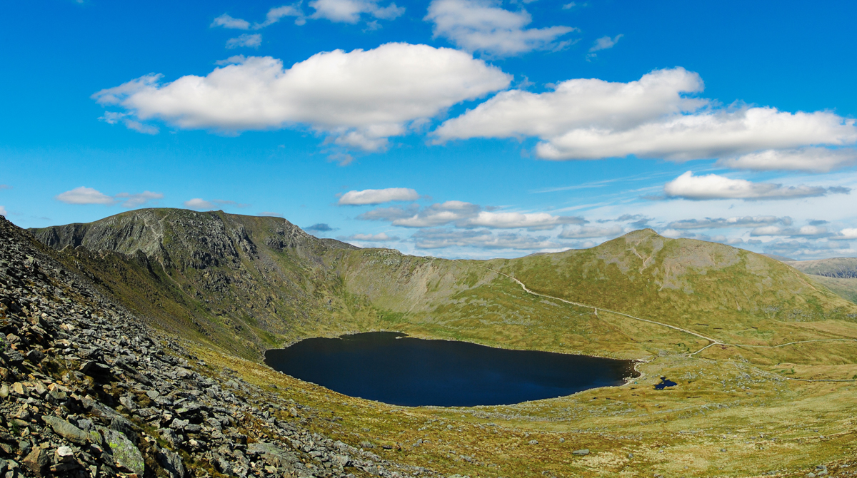 Helvellyn and Striding Edge is one of the many walks you can do from the cottage door.  No need to move the car.
